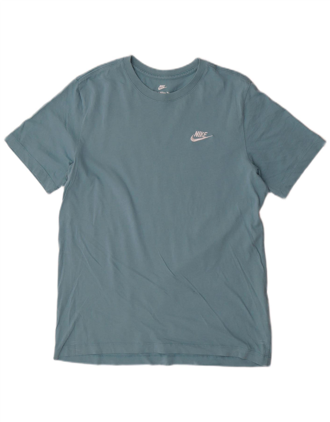 Nike T-shirt top mellemblå bomuld til mænd