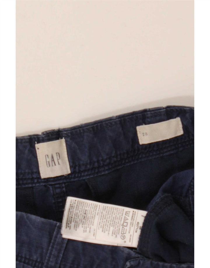 Gap Herre Cargo Shorts W28 Mellem marineblå stribet bomuld