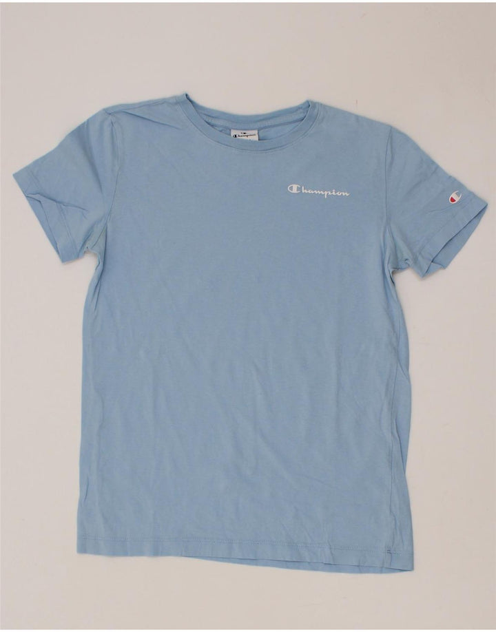 CHAMPION Womens T-Shirt Top UK 10 Small Blue Vintage Champion and Second-Hand Champion from Messina Hembry 