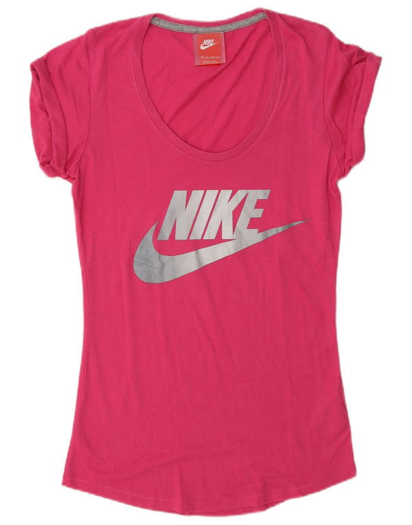 Nike oversized grafisk T-shirt top til kvinder DK 6 XS Pink Polyester