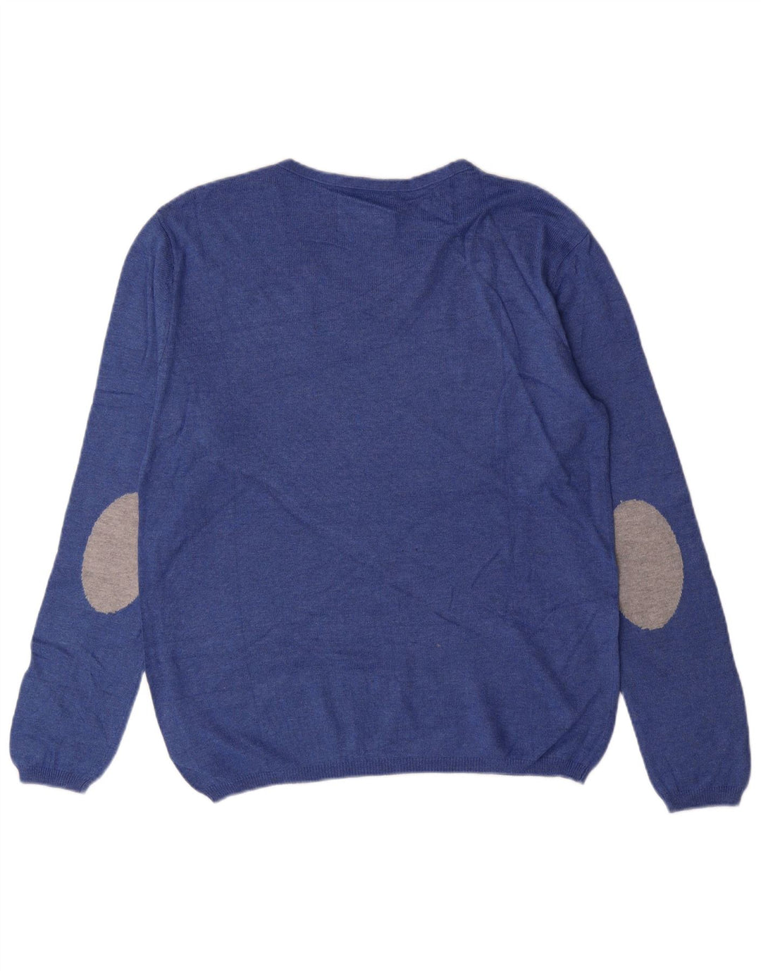 ZARA Drenge V-hals sweater 13-14 år Blå Bomuld