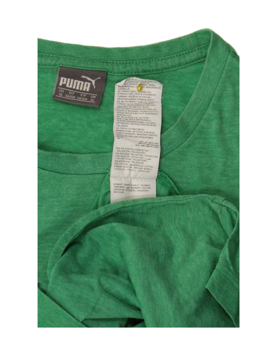 Puma Herre Grafisk T-Shirt Top XL Grøn Polyester