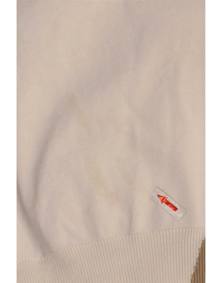 Zara Herre trøjetrøje med rund hals Medium Beige Colourblock Bomuld