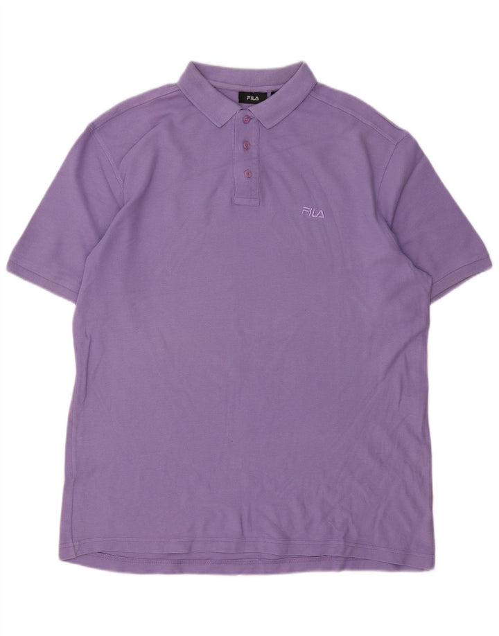 Fila Polo Shirt til mænd XL Lilla bomuld