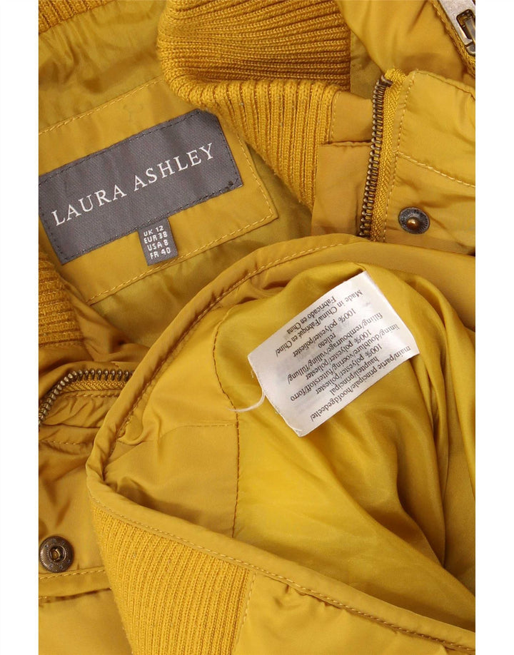 Laura Ashley Dame Hættejakke UK 12 Medium Gul Polyester