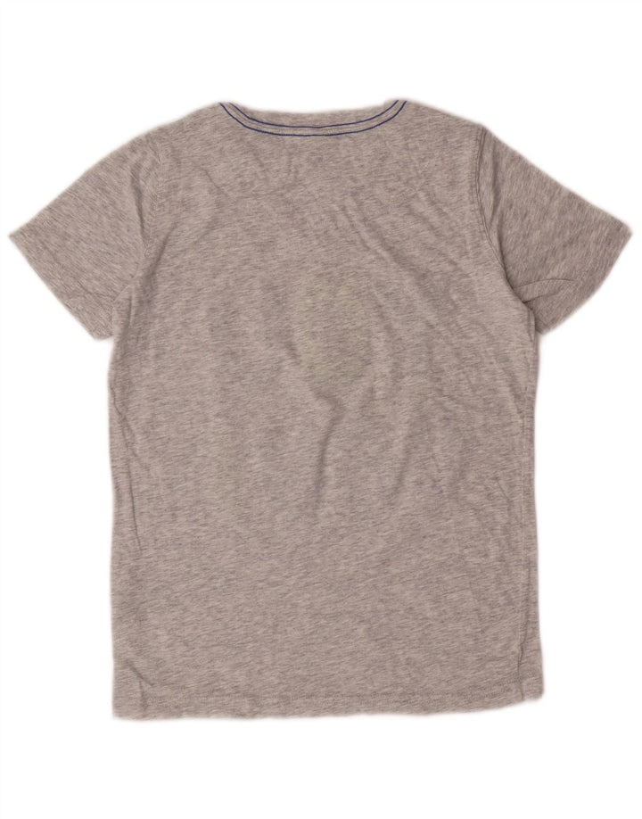 JOULES Boys Graphic T-Shirt Top 9-10 Years Grey Cotton