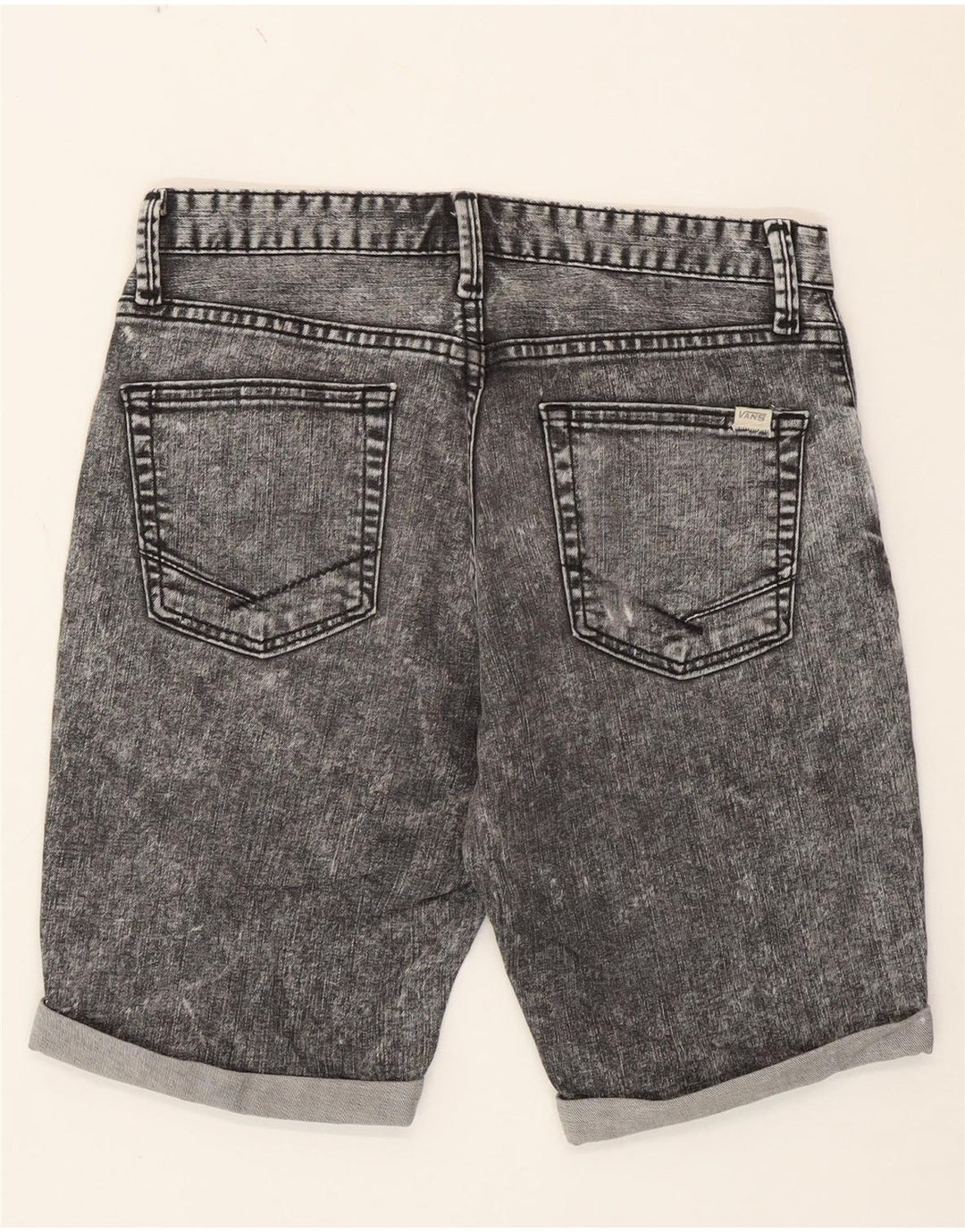 Vans Dame Acid Wash Denim Shorts W28 Medium Grå