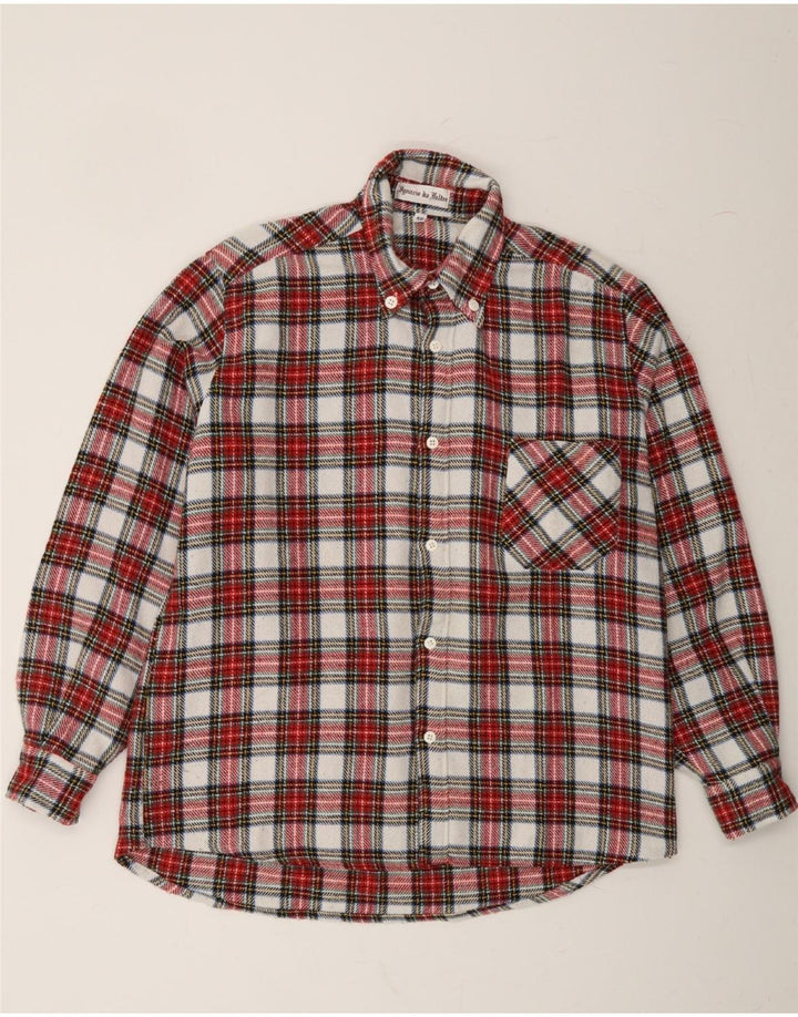 VINTAGE Mens Flannel Shirt Size 42 Large Red Check Vintage Vintage and Second-Hand Vintage from Messina Hembry 