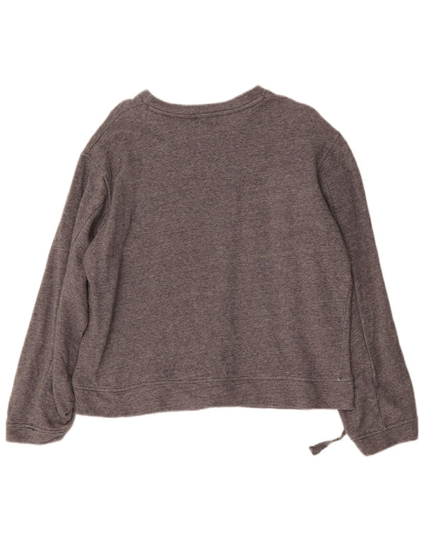 Zara Dame Oversized Sweatshirt Jumper UK 10 Small Grå Flecked