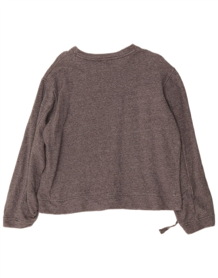 Zara Dame Oversized Sweatshirt Jumper UK 10 Small Grå Flecked