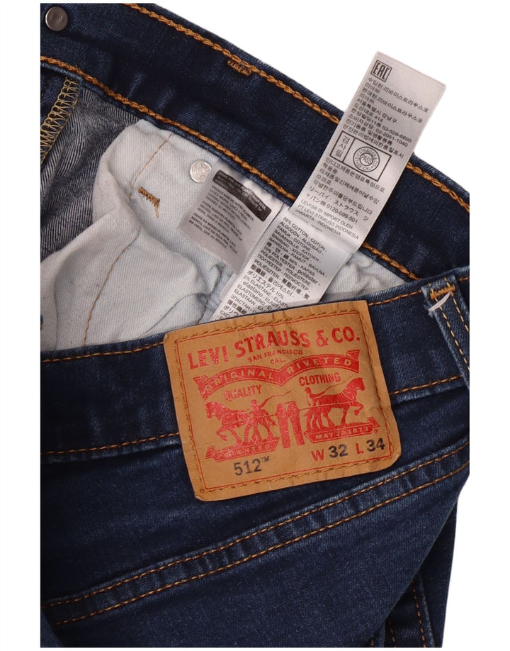 Levi's Herre 512 Slim Tapered Jeans W32 L31 Blå Bomuld