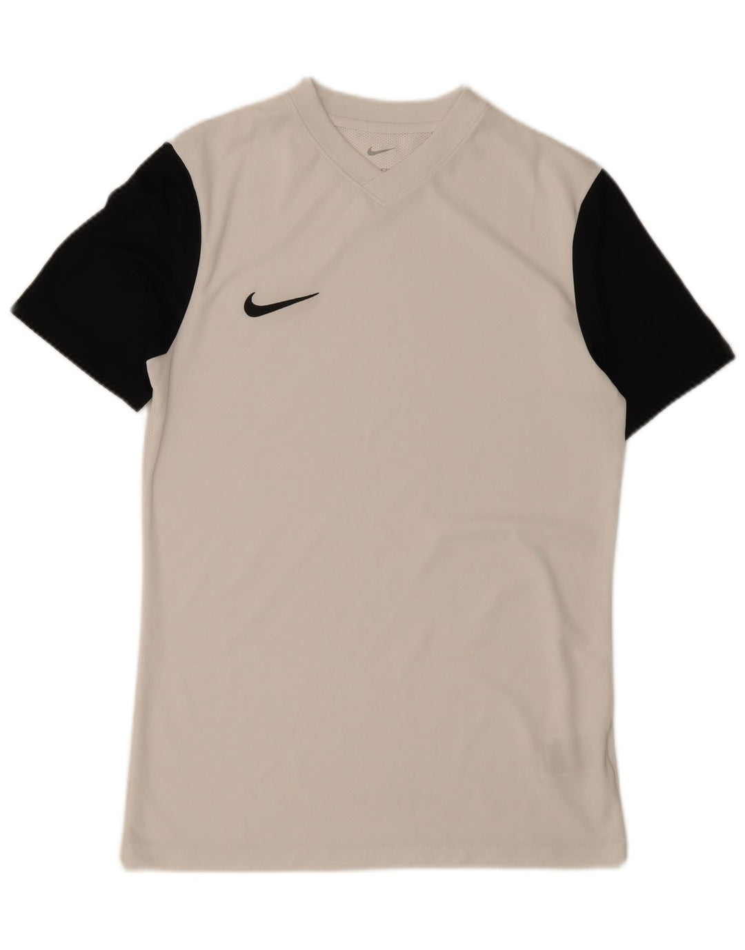 Nike Herre Dri Fit Slim T-Shirt Top Medium White Colourblock Polyester