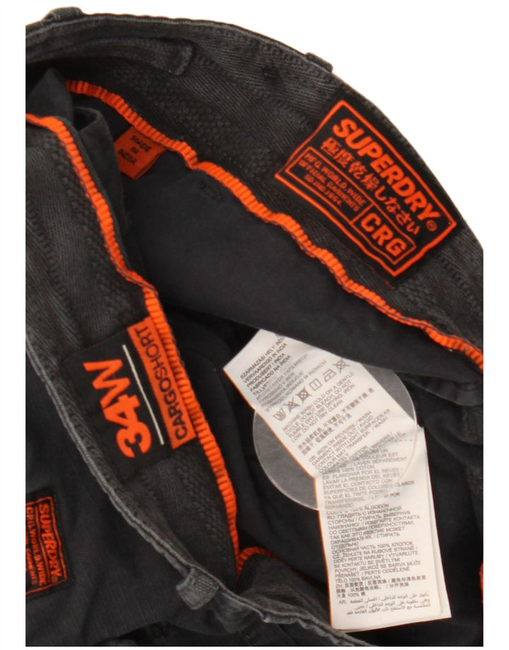 Superdry Cargo Shorts til mænd W34 Large Black Bomuld