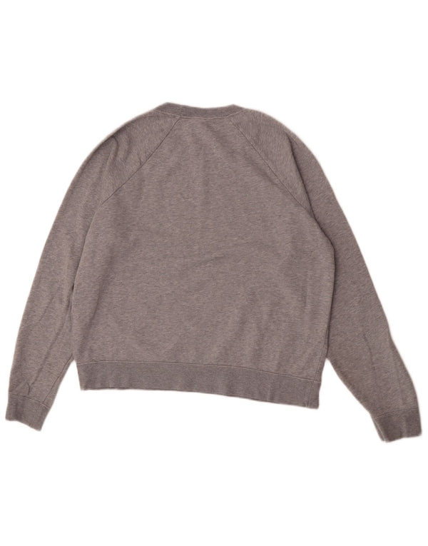 Nike Dame Sweatshirt Jumper UK 14 Medium Grey Bomuld