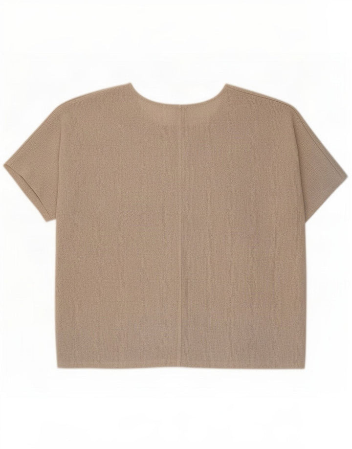 Zara Dame Oversized Bluse Top UK 14 Medium Grey Viscose