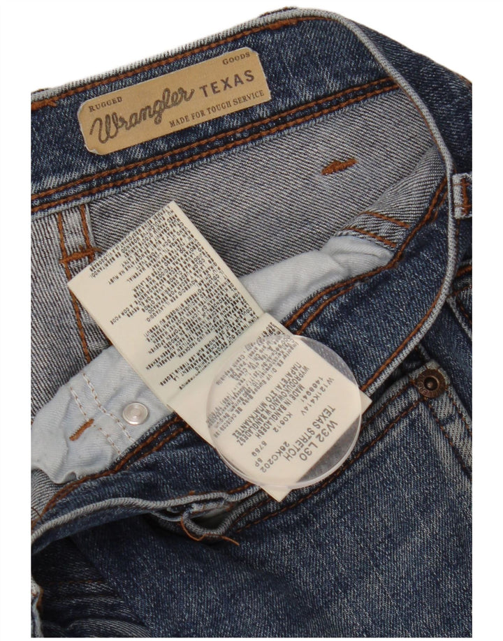 Wrangler Herre Texas Straight Jeans W32 L30 Blå Bomuld