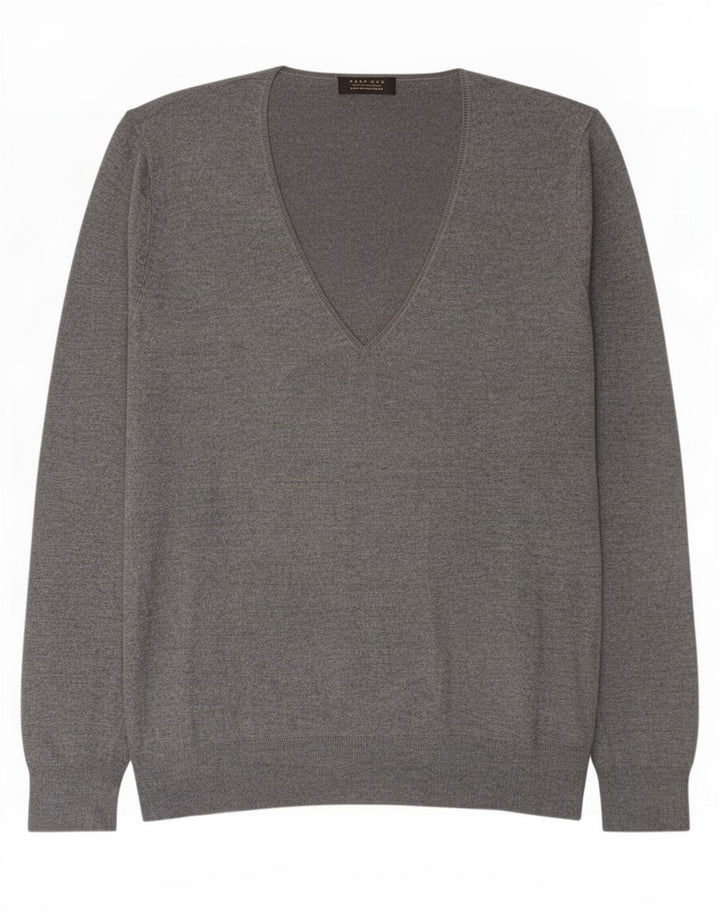 Zara Herre V-hals sweater XL Grå
