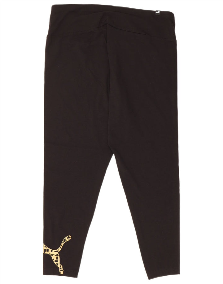 PUMA Grafiske Leggings til kvinder UK 18 XL Sort bomuld