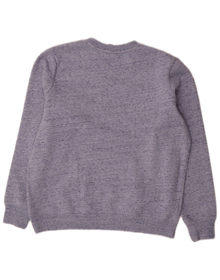 Superdry Oversized Sweatshirt Jumper UK 12 Medium Blue Flecked