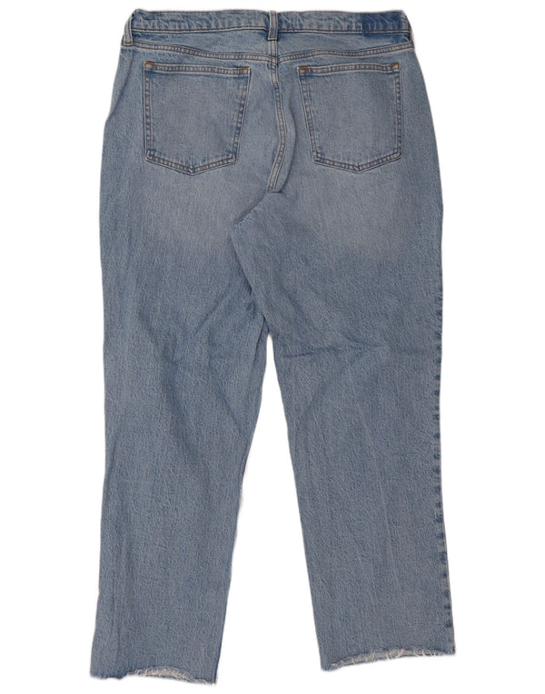 Abercrombie & Fitch Womens Curve Mid Rise Straight Jeans W32 L28 Blue 90'erne