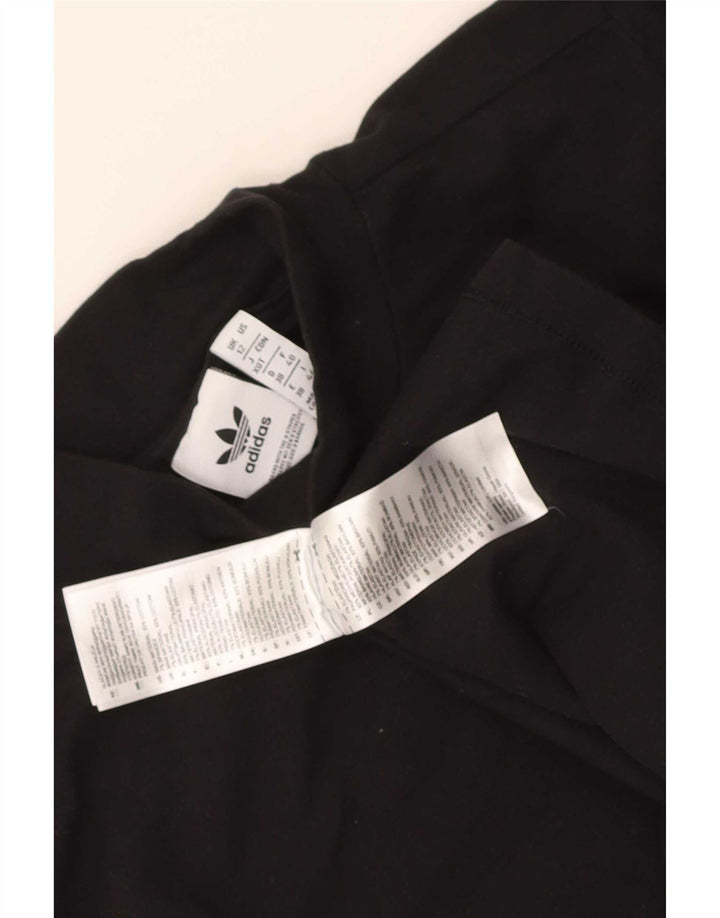 Adidas Dame Top Langærmet UK 12 Medium Sort Bomuld