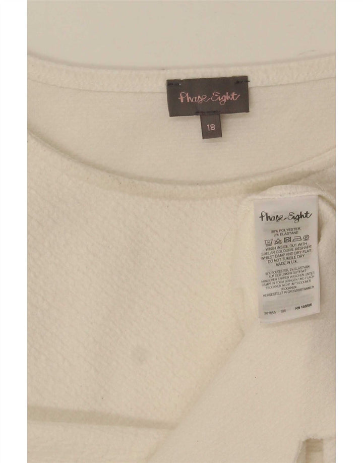 Phase Eight Damebluse Top UK 18 XL Off White Polyester
