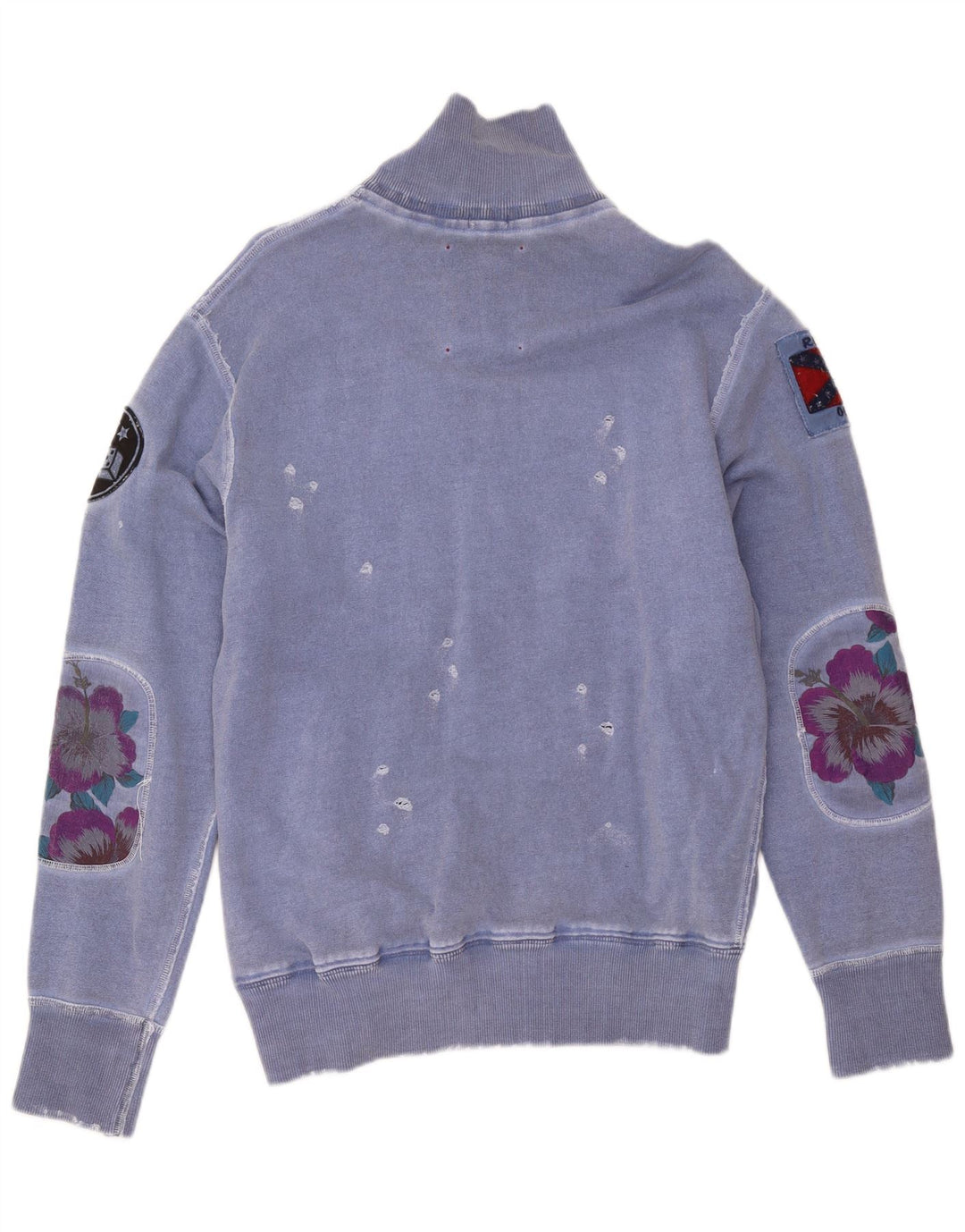 Williams Wilson Herre Muscle Graphic Tracksuit Top Jacket Small Blue Floral