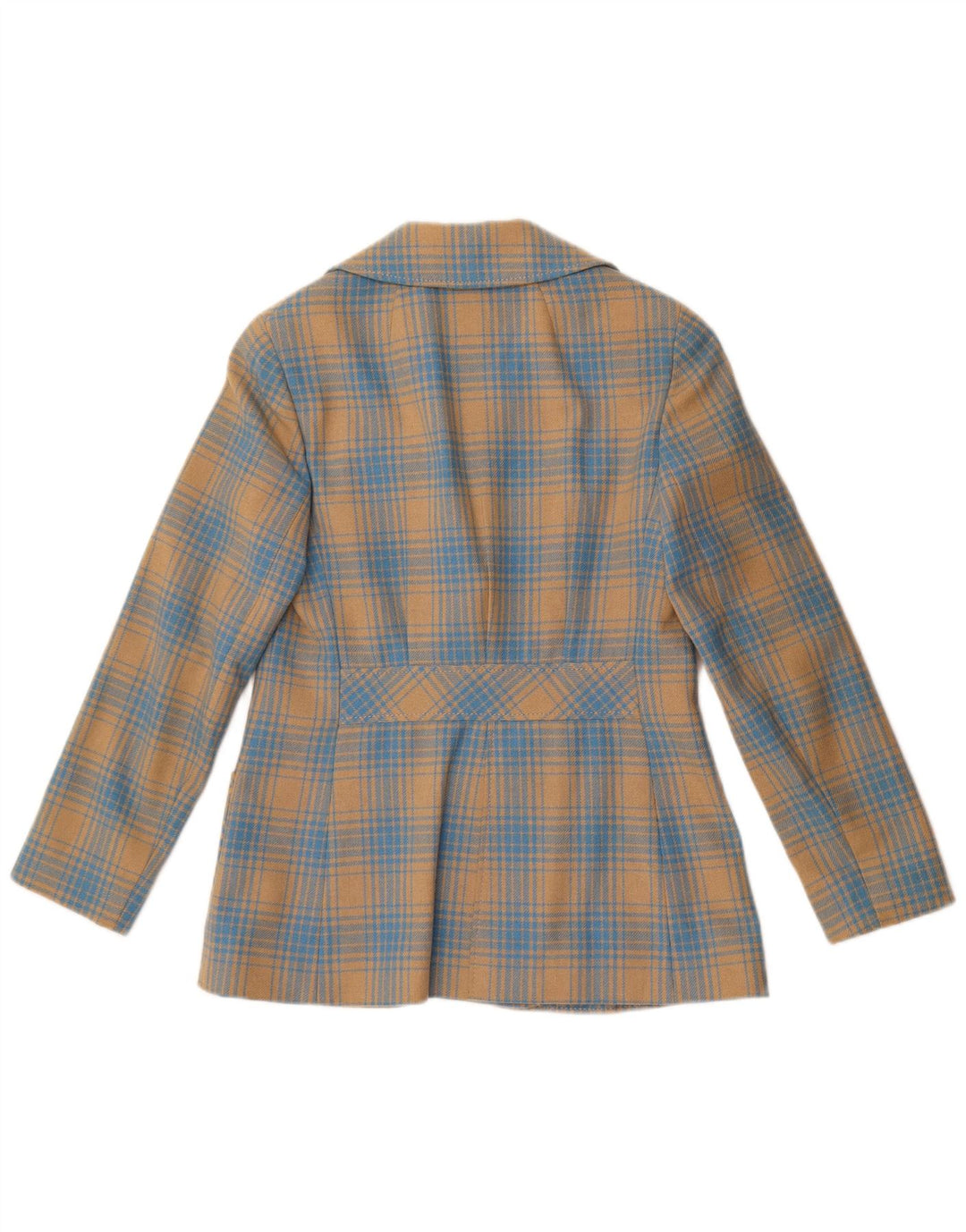 Stylbert Dame 3 Button Blazer Jacket UK 10 Small Blue Check