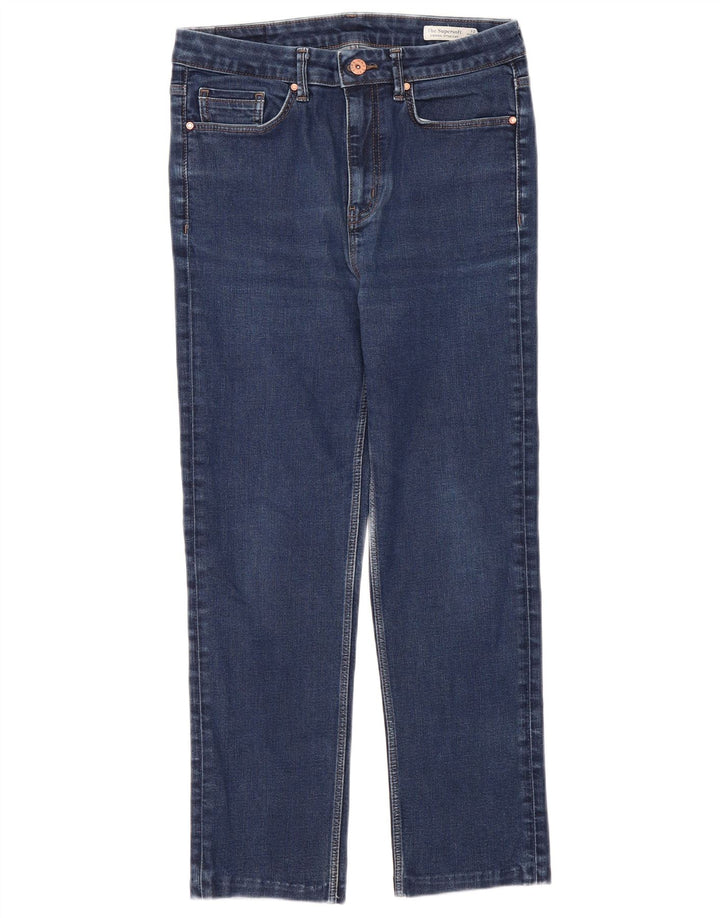 Marks & Spencer Dame Slim Cropped Jeans UK 12 Medium W30 L26 Blå Bomuld