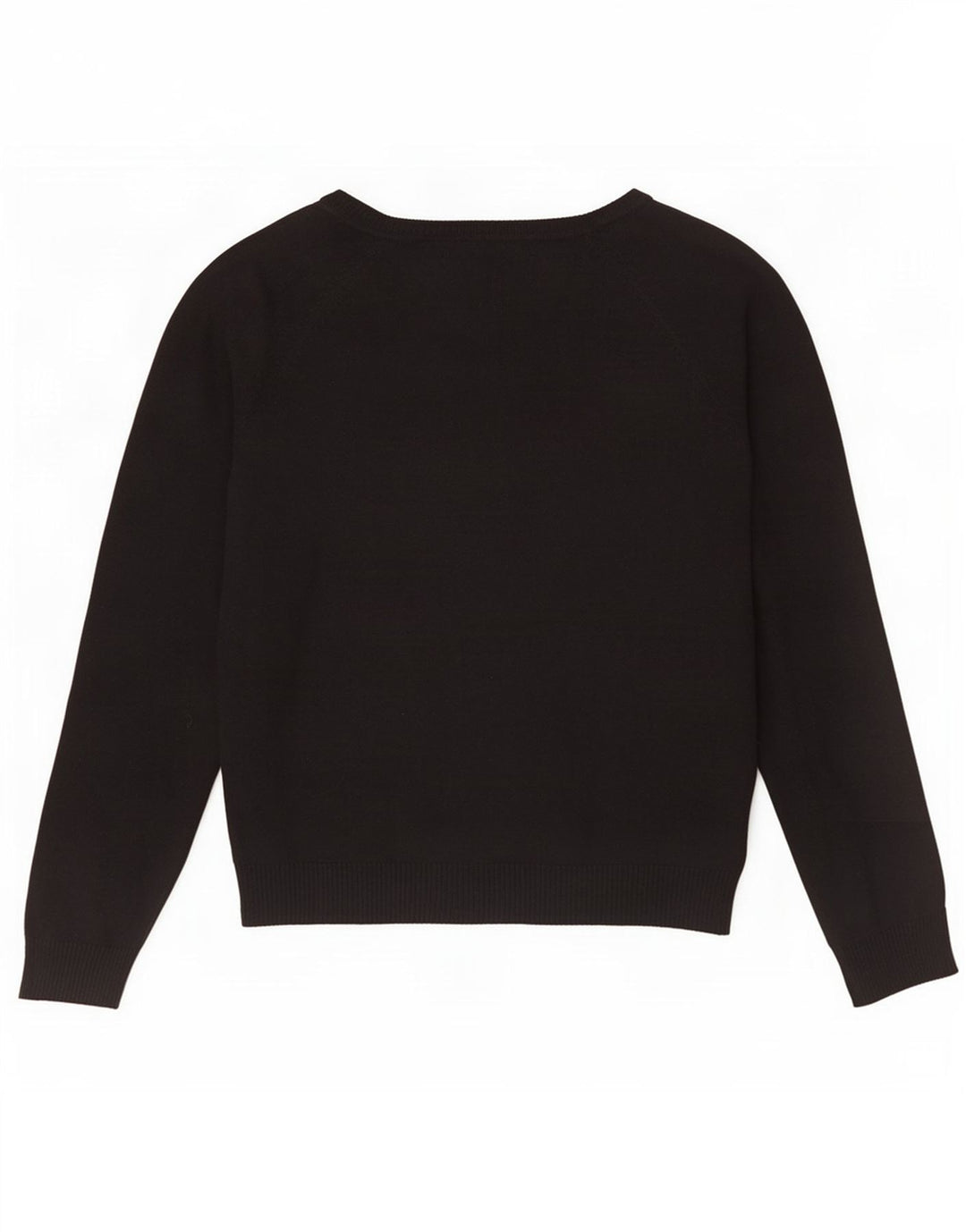 Zara Dame Cardigan Sweater UK 12 Medium Sort Bomuld
