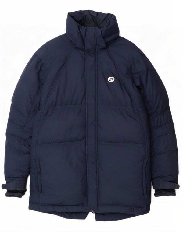 Nike Polstret frakke til mænd UK 42/44 Large Navy Blue Polyester
