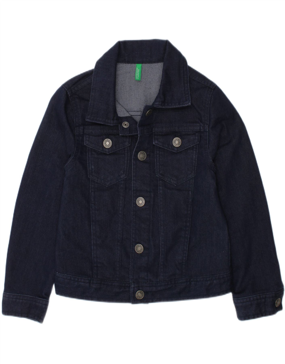 BENETTON Boys Denim Jacket 4-5 Years XS  Navy Blue Cotton Vintage Benetton and Second-Hand Benetton from Messina Hembry 