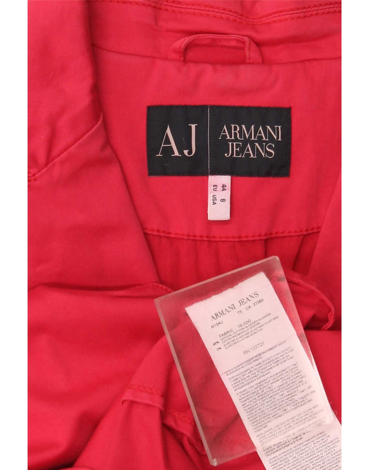 Armani Jeans Dame 3 Button Blazer Jacket US 8 Medium Pink Bomuld