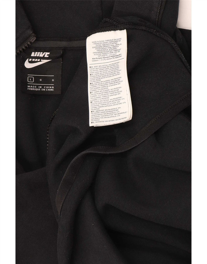 Nike hættetrøje med lynlås til mænd Stor sort bomuld