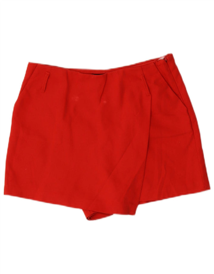 Zara Kvinder Højtaljede Casual Shorts Medium W28 Rød
