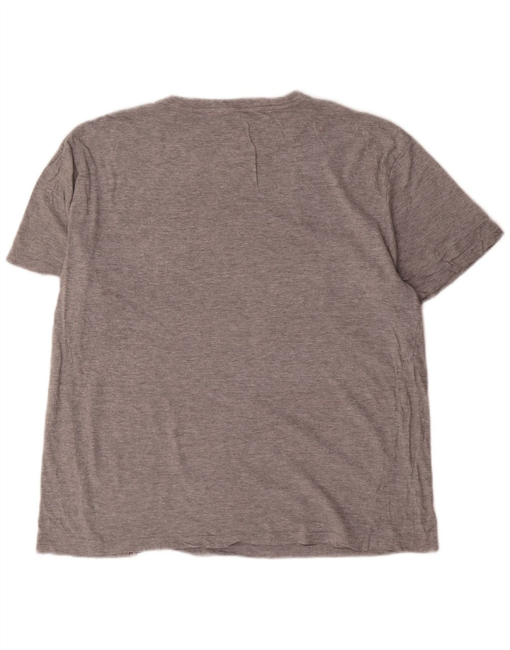 Hurley Herre grafisk T-shirt top mellemgrå bomuld