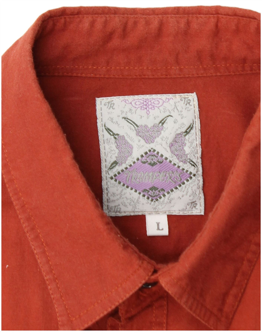 VINTAGE Herreskjorte Stor Rød