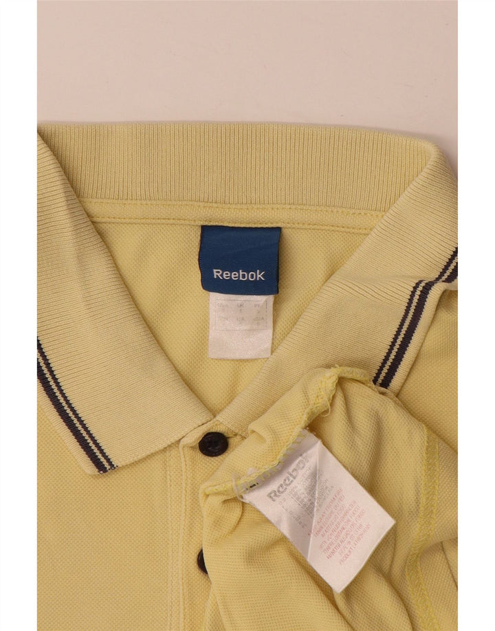 Reebok herre poloshirt lille gul stribet bomuld