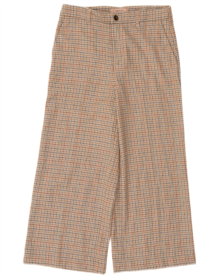 Twinset Dame Milano Cropped Trousers IT 44 Medium W30 L23 Beige