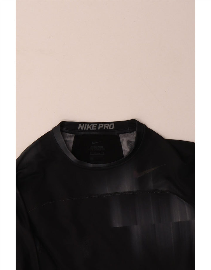 NIKE Herre Top Langærmet Large Black Tie Dye Polyester