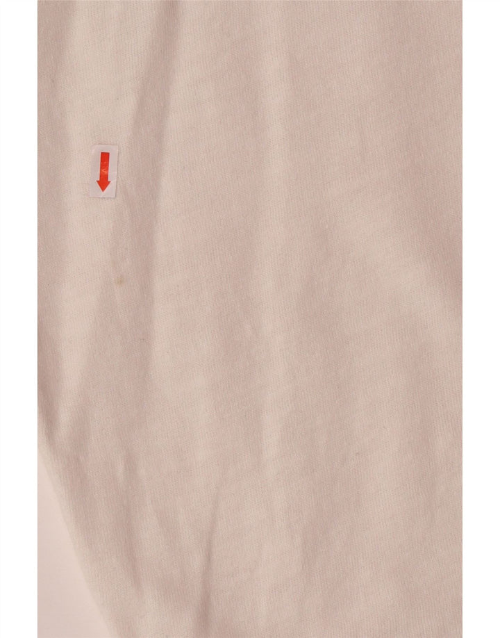 J. CREW Dame Oversized Sweatshirt Jumper UK 10 Small White Bomuld