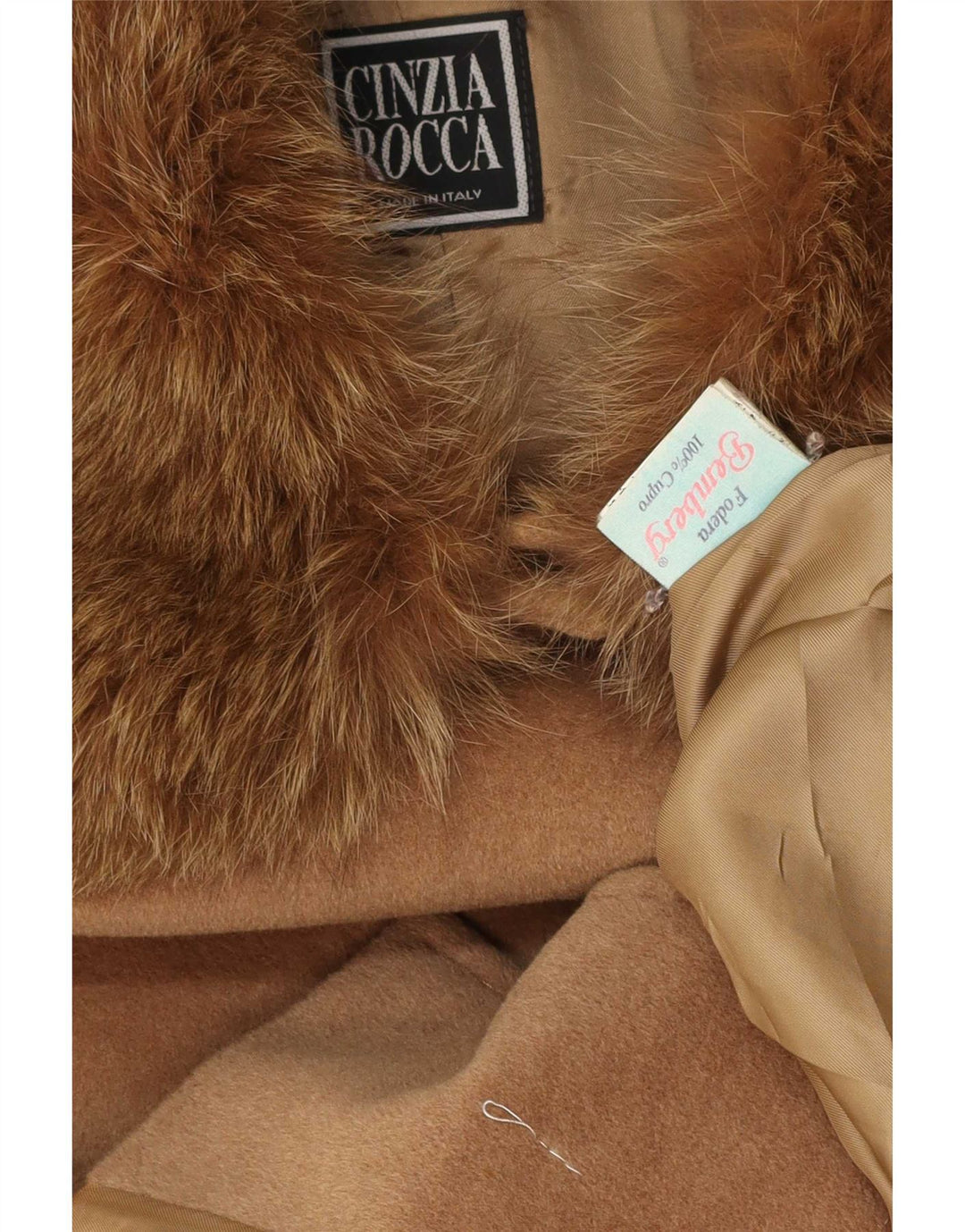 Cinzia Rocca Dame Oversized Overfrakke UK 18 XL Brun Uld
