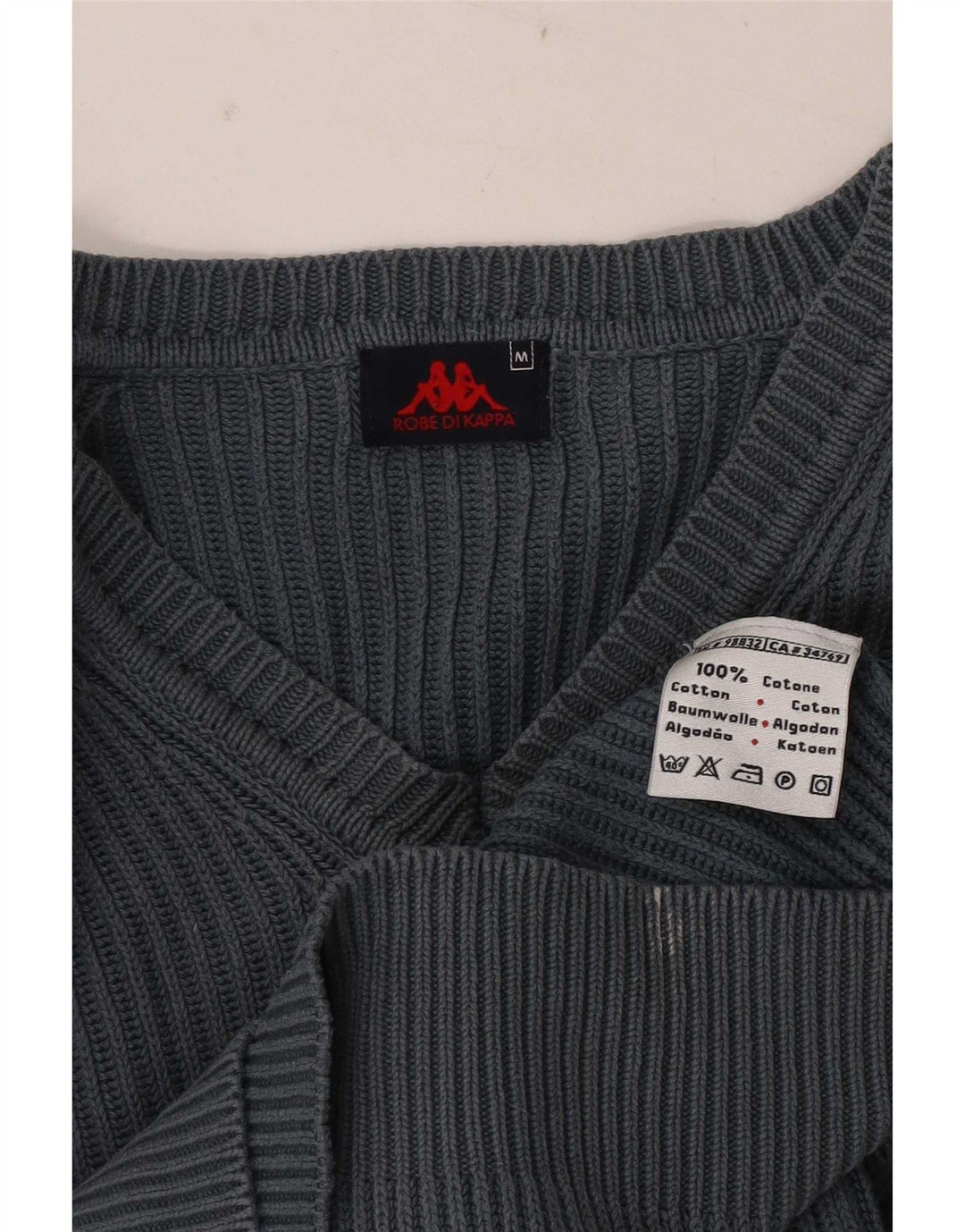 Kappa Herre V-hals sweater mellemgrå bomuld