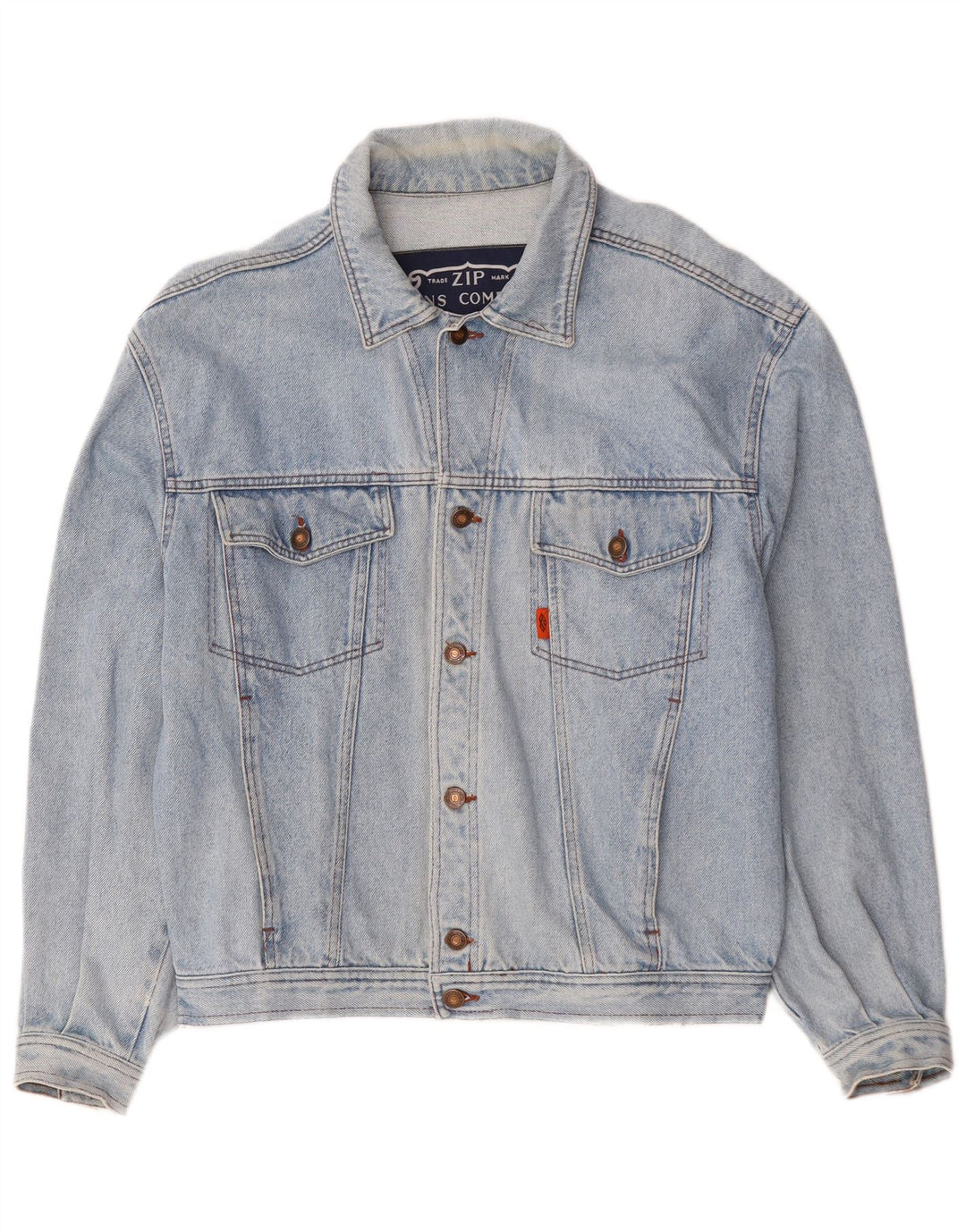 Lynlås Herre denimjakke UK 40 Large Blue