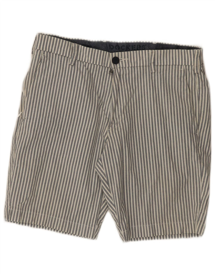 Dockers Chino Shorts til mænd W32, store gråstribede bomuld