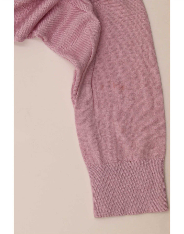 Marks & Spencer Dame Oversized V-hals sweater UK 14 Medium Pink