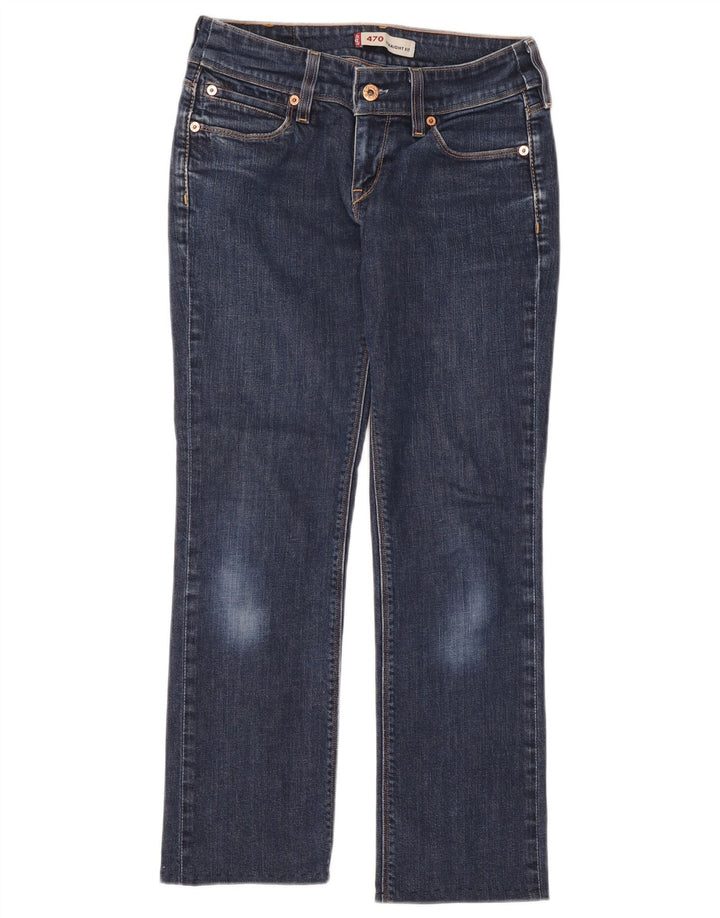 Levi's Dame 470 lige jeans W26 L26 Blå