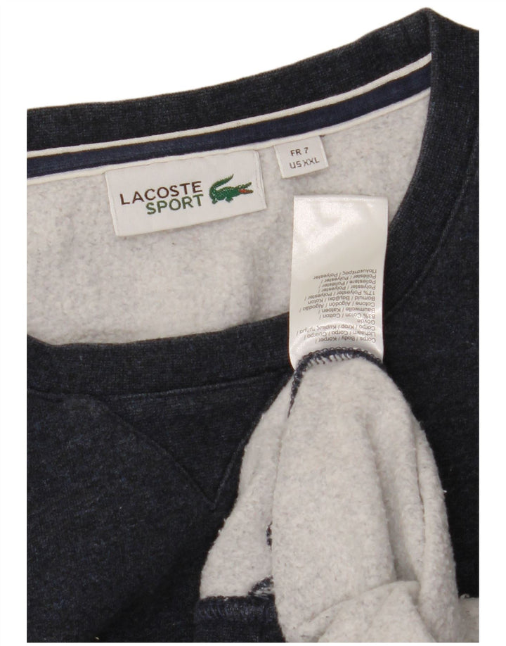 Lacoste Herre Sweatshirt Jumper Størrelse 7 2XL Marineblå Bomuld
