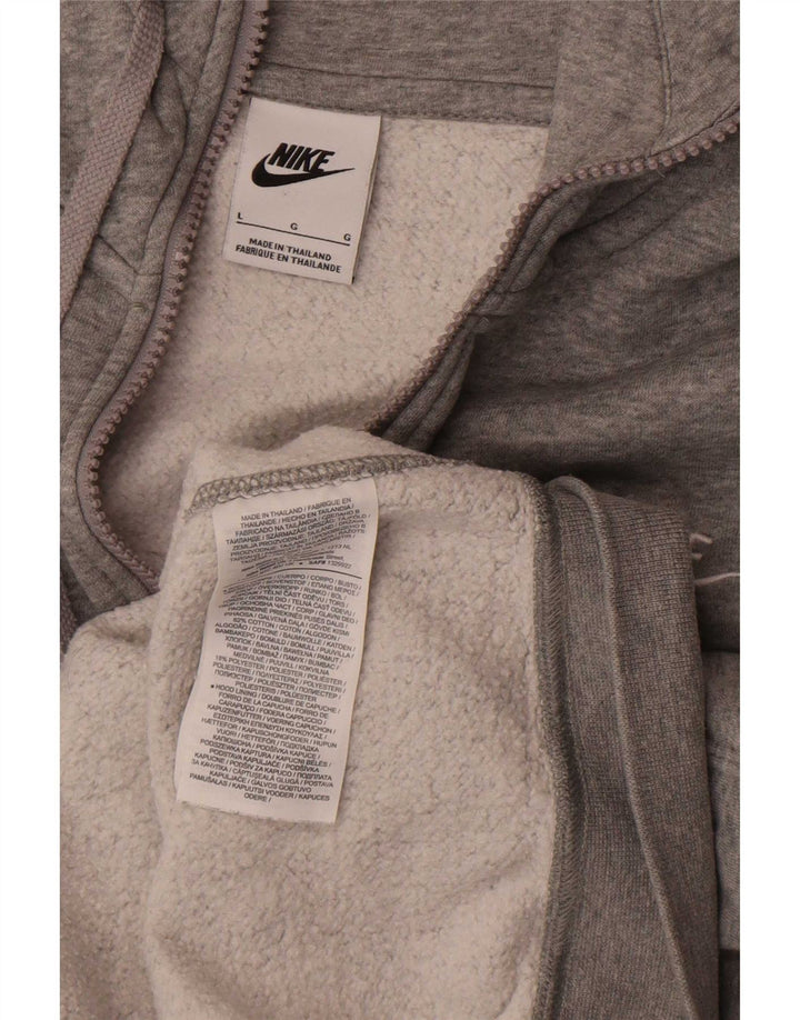 Nike Herre Regular Fit Hættetrøje Sweater med lynlås Stor Grå Bomuld