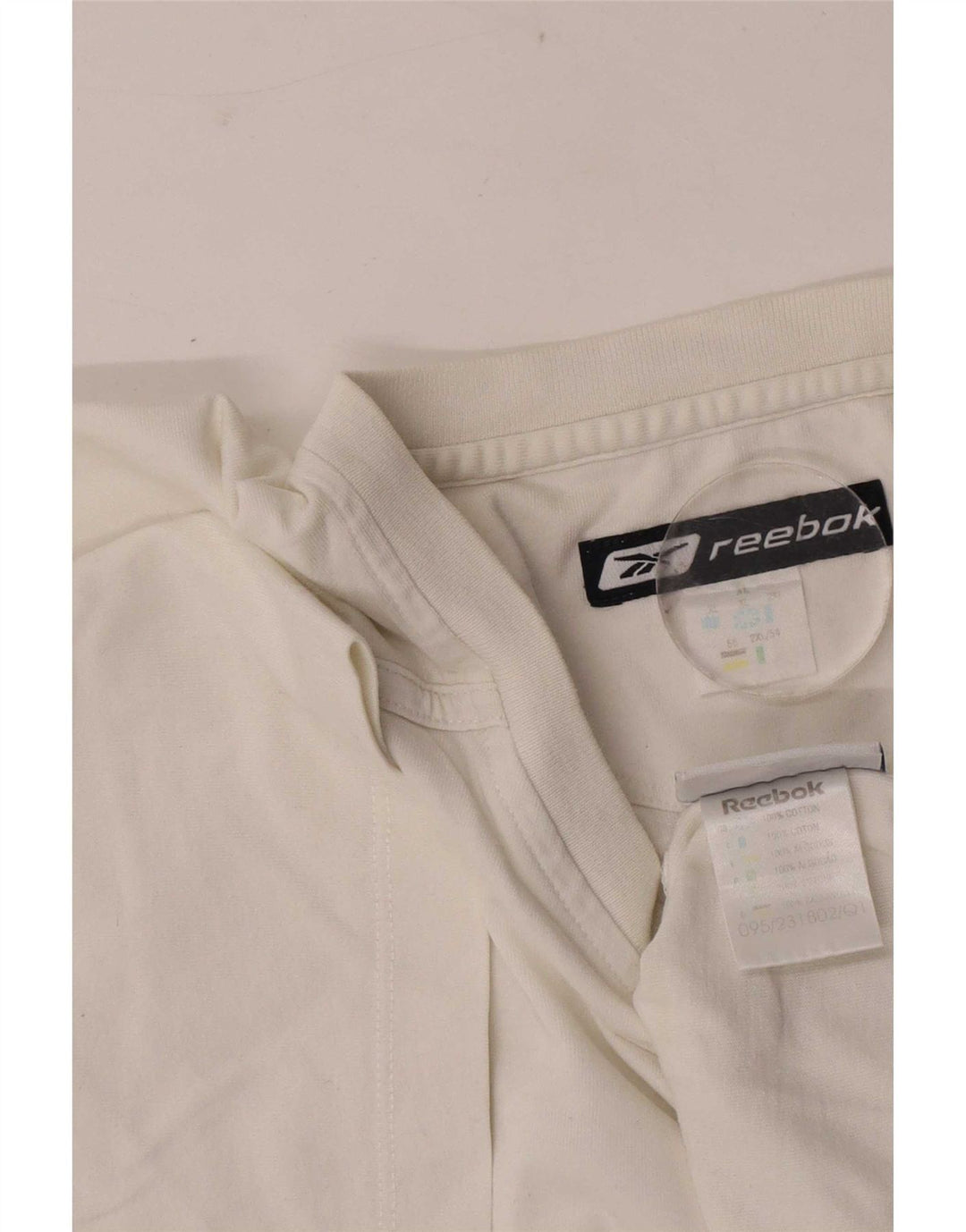 Reebok Herre T-Shirt Top XL Hvid Bomuld